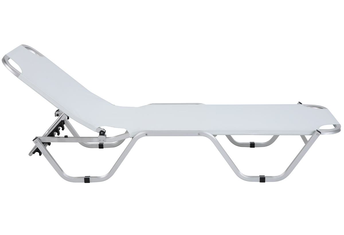 Απεικονίζεται η ξαπλώστρα από πλάγια όψη.